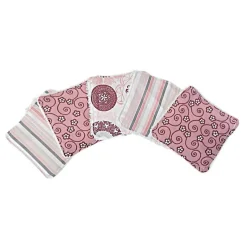 Afrosteff Abschminkpads rosa, Kosmetikpads 5-er Pack, waschbar