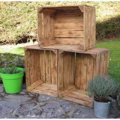 Kisten & Boxen^Timbert ALTE Rustikale OBSTKISTEN geflammte Apfelkisten Vintage Holzkisten Weinkisten aus dem Alten Land zum dekorieren Hochzeit