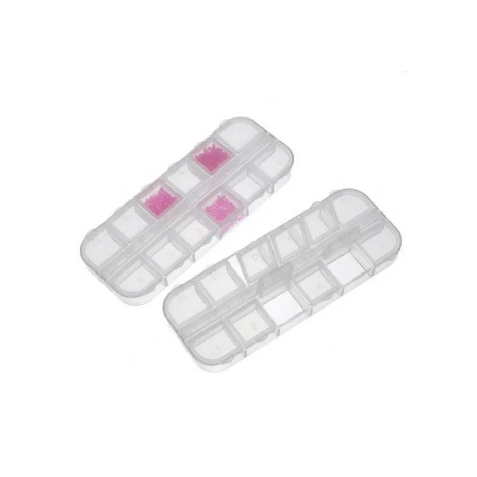 Fascinum-Shop Aufbewahrungs-Box, Perlenbox, Clickbox, Fächer, 13cm x5cm , Perlen, basteln, 32070