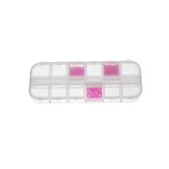 Fascinum-Shop Aufbewahrungs-Box, Perlenbox, Clickbox, Fächer, 13cm x5cm , Perlen, basteln, 32070