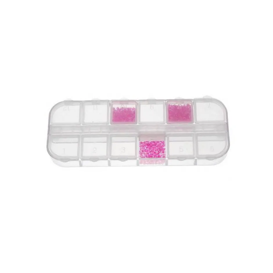 Fascinum-Shop Aufbewahrungs-Box, Perlenbox, Clickbox, Fächer, 13cm x5cm , Perlen, basteln, 32070