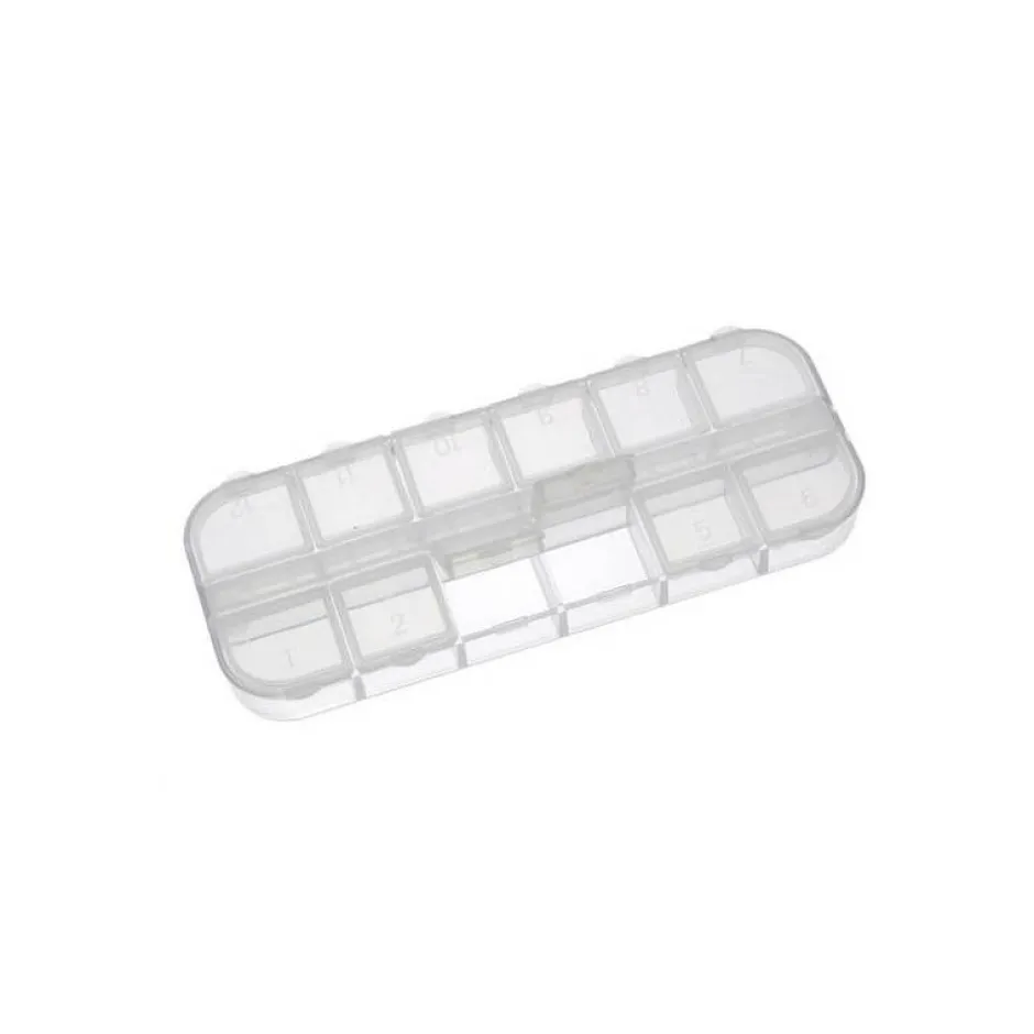 Fascinum-Shop Aufbewahrungs-Box, Perlenbox, Clickbox, Fächer, 13cm x5cm , Perlen, basteln, 32070