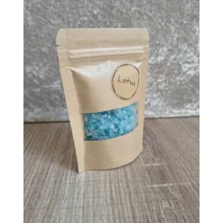 Clearance Kleine Wohlfühlmanufaktur Badesalz handgemacht, Lotus, mediterranes Meersalz in Kraftpapiertüte