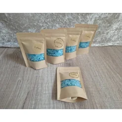 Clearance Kleine Wohlfühlmanufaktur Badesalz handgemacht, Lotus, mediterranes Meersalz in Kraftpapiertüte