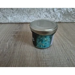 Badesalz^Kleine Wohlfühlmanufaktur Badesalz handgemacht, Lotus, mediterranes Meersalz im Glas mit Birkenherz
