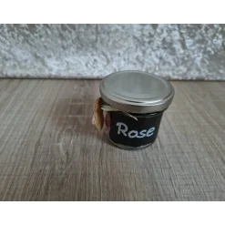 Badesalz^Kleine Wohlfühlmanufaktur Badesalz handgemacht, Rose, mediterranes Meersalz im Glas mit Birkenherz