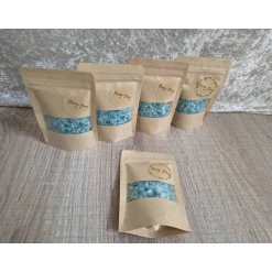 Badesalz^Kleine Wohlfühlmanufaktur Badesalz handgemacht, Ylang-Ylang, mediterranes Meersalz in Kraftpapiertüte