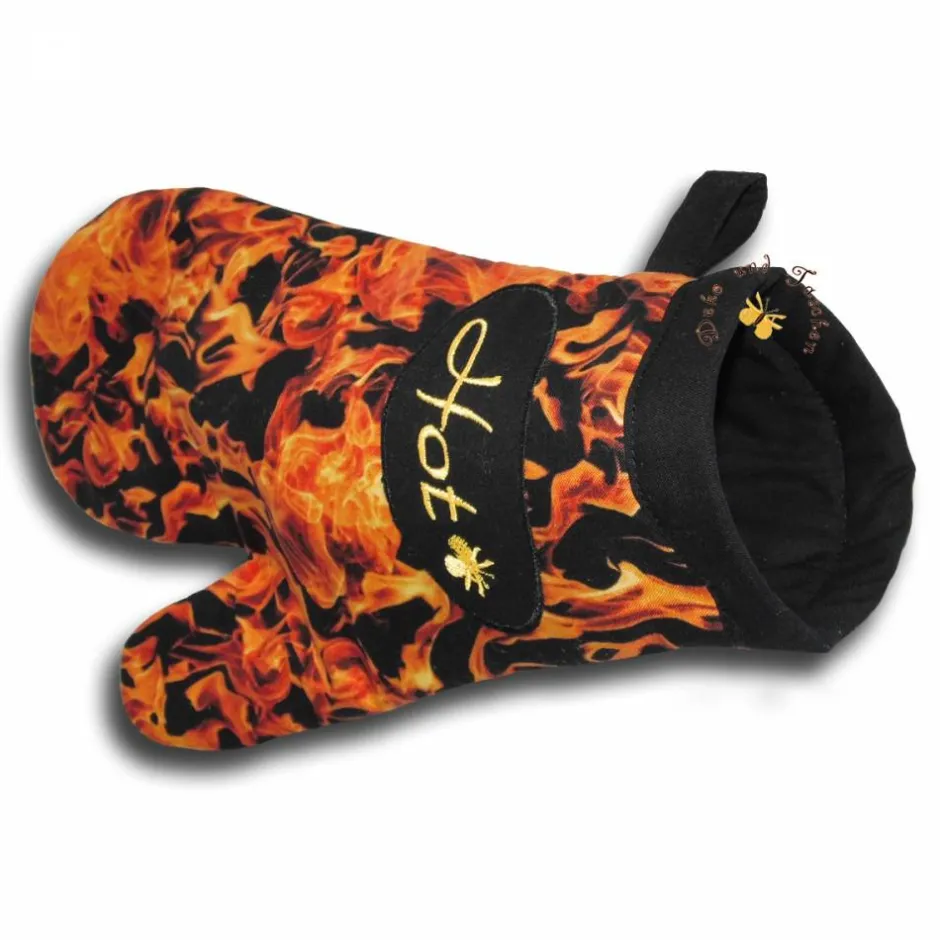 Grillzubehör^Deko und Taschen Bestickte Ofenhandschuhe Stoffe Flammen Motorräder Bierbrauen Grillhandschuhe Topfhandschuhe Topflappen Männergeschenke