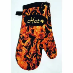 Grillzubehör^Deko und Taschen Bestickte Ofenhandschuhe Stoffe Flammen Motorräder Bierbrauen Grillhandschuhe Topfhandschuhe Topflappen Männergeschenke