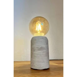 Nachttischlampen^That Used To Be Betonlampe Tischleuchte – Handgefertigte Vintage Nachttischlampe aus Beton, Unikat & Geschenkidee