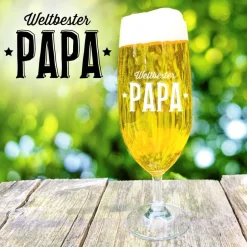 Ankes kreative Suite Bierglas Papa mit personalisierter Gravur Geschenk