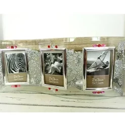Best Tinas Schmucktruhe Bilderrahmen, Fotorahmen, Glas, verziert, 29x12cm, Bilder 5x7,5 cm, SALE
