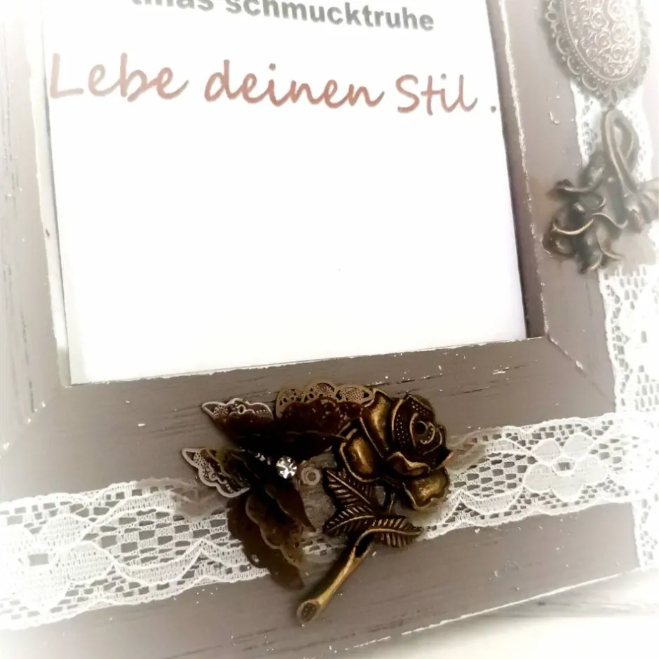 Best Tinas Schmucktruhe Bilderrahmen, Fotorahmen, Holz, Vintage-Stil, reich verziert, einzigartig, für Fotos 10x15 cm