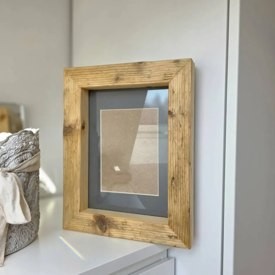 Altholzspiegel Bilderrahmen Holz Altholz alte Bohlen B2274 Loftausführung Altholzbilderrahmen Hochzeit Geschenk Geburt