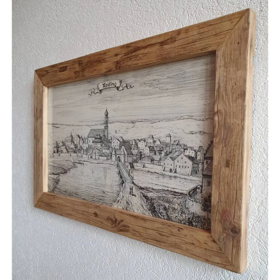 Altholzspiegel Bilderrahmen Holz Altholz Leinwandrahmen Loftausführung Altholzbilderrahmen geeignet für Leinwandbilder Anfertigung 8