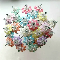 Clearance es-schmuckdesign Blumenstecker mit Perlmuttblüte in 7 Farben zur Auswahl. Blüte 4cm Durchmesser