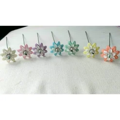Clearance es-schmuckdesign Blumenstecker mit Perlmuttblüte in 7 Farben zur Auswahl. Blüte 4cm Durchmesser