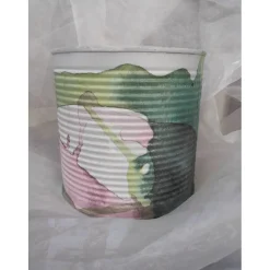 SOULOUs ART Blumentopf Übertopf Tischeimer Geldgeschenk  Aquarell Serviettentechnik