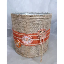 Discount SOULOUs ART Blumentopf Übertopf Tischeimer Geldgeschenk  ORANGE Nespresso Kapseln Jute