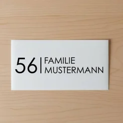 Briefkästen^CatsimoDE Briefkasten Aufkleber personalisiert | Zeitloser Stil Familie Name Hausnummer | verschiedene Größen