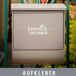 Briefkästen^CatsimoDE Briefkasten Aufkleber personalisiert Name Familie Vinylaufkleber Beschriftung
