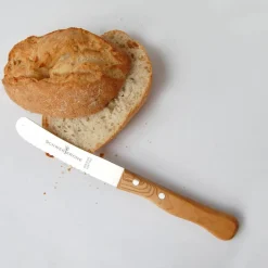 Messer^Olivenholz erleben Brötchenmesser mit Griff aus Olivenholz