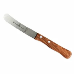 Messer^Olivenholz erleben Brötchenmesser mit Griff aus Olivenholz