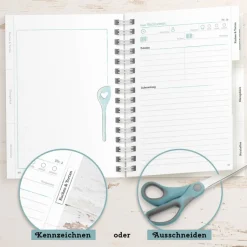 Best KIPITAN DIY Backbuch für 33 Backrezepte - TÜRKIS, DIN A5