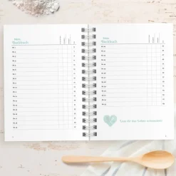 Best KIPITAN DIY Backbuch für 33 Backrezepte - TÜRKIS, DIN A5