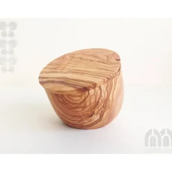 Best medina mood Dose mit Deckel , Vorratsdose, Gewürzdose, Kräuterdose aus Olivenholz in Handarbeit