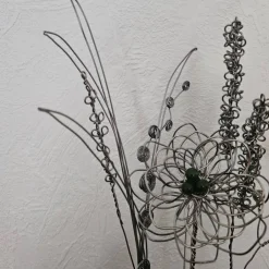 Best Nics-Drahtkunst und mehr Drahtblumenstrauss in titanfarben