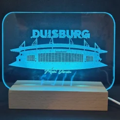 Discount CreaLight and more Duisburg LED-Lampe komplett oder separates Acrylmotiv mit Fußballstadion