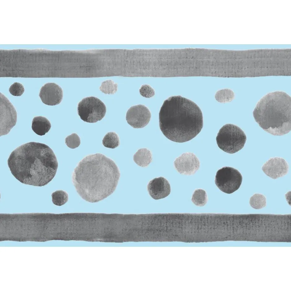 Bordüren^meinBordürenladen ECO Kinderbordüre: Aquarell Dots - Nr.1 - mehrfarbig - 10 cm Höhe