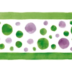 Bordüren^meinBordürenladen ECO Kinderbordüre: Aquarell Dots - Nr.1 - mehrfarbig - 10 cm Höhe