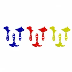 3DREAMS 9er Set Dinosaurier Joghurt-Selbstmacheis-Stäbchen Eissticks Dinos bunt Eis Sticks Eisstäbchen ideal für Kinder-Geburtstage DIY eis am Stiel aus Bio-Kunststoff Made in Germany