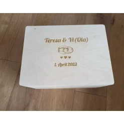 Clearance AlexandrasKreativwerkstatt Erinnerungskiste, Geschenk für das Brautpaar passend zur Einladungskarte gestaltbar, individuell, Hochzeitsgeschenk,