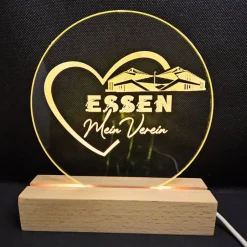 Best CreaLight and more Essen LED-Lampe mit rundem Acrylmotiv (auch separat) mit Fußballstadion deines Lieblingsvereins