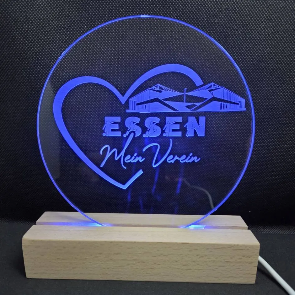 Best CreaLight and more Essen LED-Lampe mit rundem Acrylmotiv (auch separat) mit Fußballstadion deines Lieblingsvereins