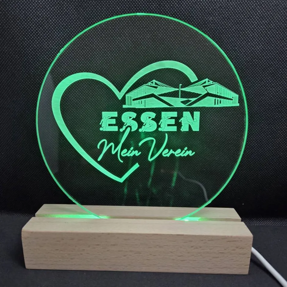 Best CreaLight and more Essen LED-Lampe mit rundem Acrylmotiv (auch separat) mit Fußballstadion deines Lieblingsvereins