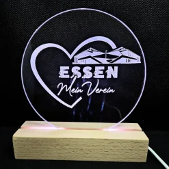 Best CreaLight and more Essen LED-Lampe mit rundem Acrylmotiv (auch separat) mit Fußballstadion deines Lieblingsvereins