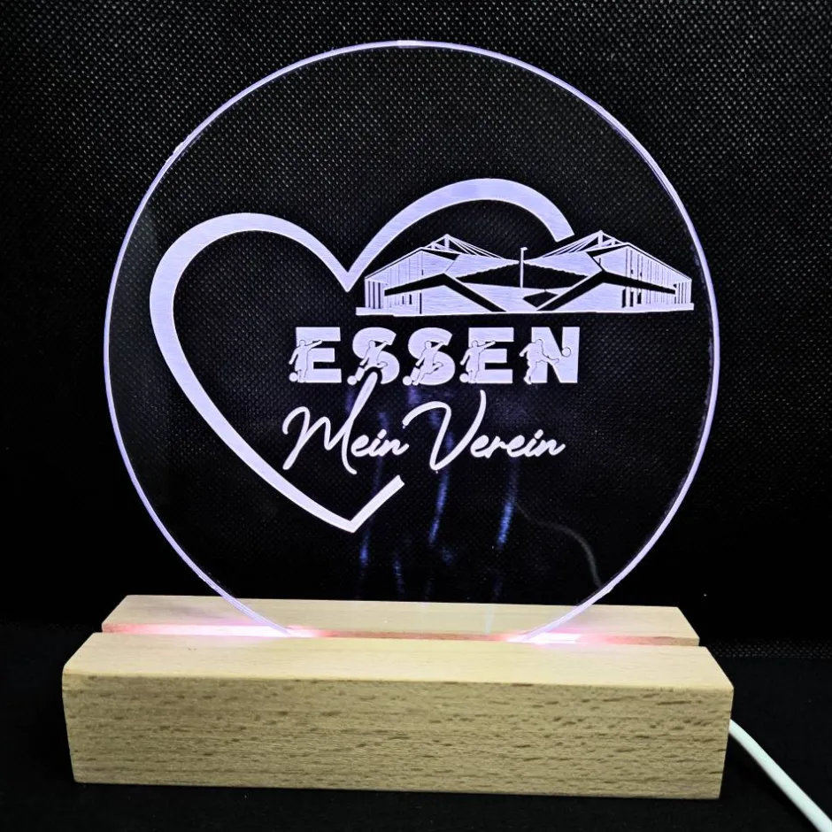 Best CreaLight and more Essen LED-Lampe mit rundem Acrylmotiv (auch separat) mit Fußballstadion deines Lieblingsvereins
