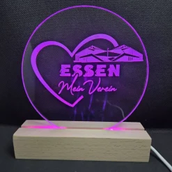 Best CreaLight and more Essen LED-Lampe mit rundem Acrylmotiv (auch separat) mit Fußballstadion deines Lieblingsvereins