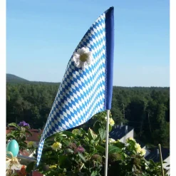 Balkon^Dorotheas-Handarbeiten Fahrradwimpel, Bayern-Wimpel, Wimpel Dreirad, Fähnchen Kinderwagen, Wimpel , Wimpel Dreirad, Kinderwagen, kleine Fahne bayrisch, weiß-blau