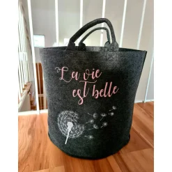 Clearance Micha-myshop Filzkorb ,Gr.L,personalisierte Geschenke, Aufbewahrung, Wäschekorb, Spielzeugaufbewahrung