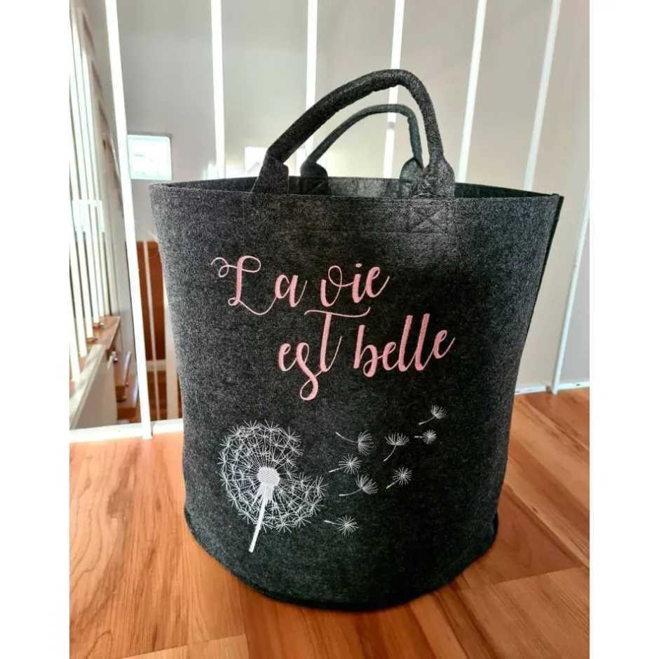 Clearance Micha-myshop Filzkorb ,Gr.L,personalisierte Geschenke, Aufbewahrung, Wäschekorb, Spielzeugaufbewahrung