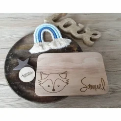 AlexandrasKreativwerkstatt Frühstücksbrett/Vesperbrett/Schneidebrett Laser Gravur Bild Fuchs