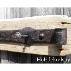 Discount Holzdeko-Isny Garderobe aus Treibholz mit rustikalen geschmiedeten Torband
