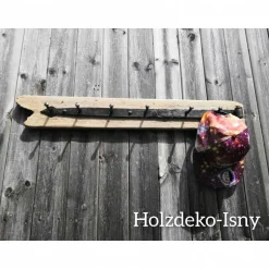 Discount Holzdeko-Isny Garderobe aus Treibholz mit rustikalen geschmiedeten Torband