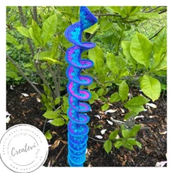 Best Createvi Gehäkeltes Windspiel mit Farbverlauf – handgemachter Windspinner in Blau-Türkis-Lila