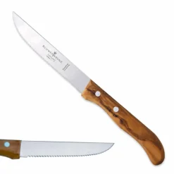 Messer^Olivenholz erleben Gemüse- /Tomatenmesser mit Olivenholzgriff